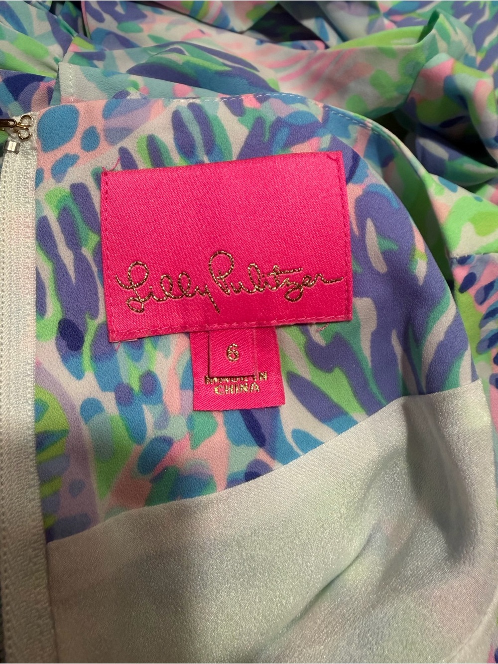 Lilly Pulitzer Darlah Dress Shell of a Party Print Size 6 Ruffle Wrap Mini Multi - Picture 8 of 8